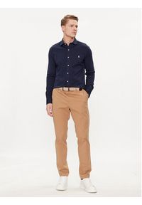 Polo Ralph Lauren Koszula 710899386003 Granatowy Slim Fit. Typ kołnierza: polo. Kolor: niebieski. Materiał: bawełna #3