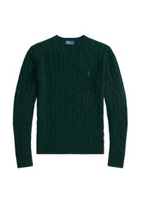 Polo Ralph Lauren Sweter 211971865009 Zielony Slim Fit. Typ kołnierza: polo. Kolor: zielony. Materiał: wełna #4