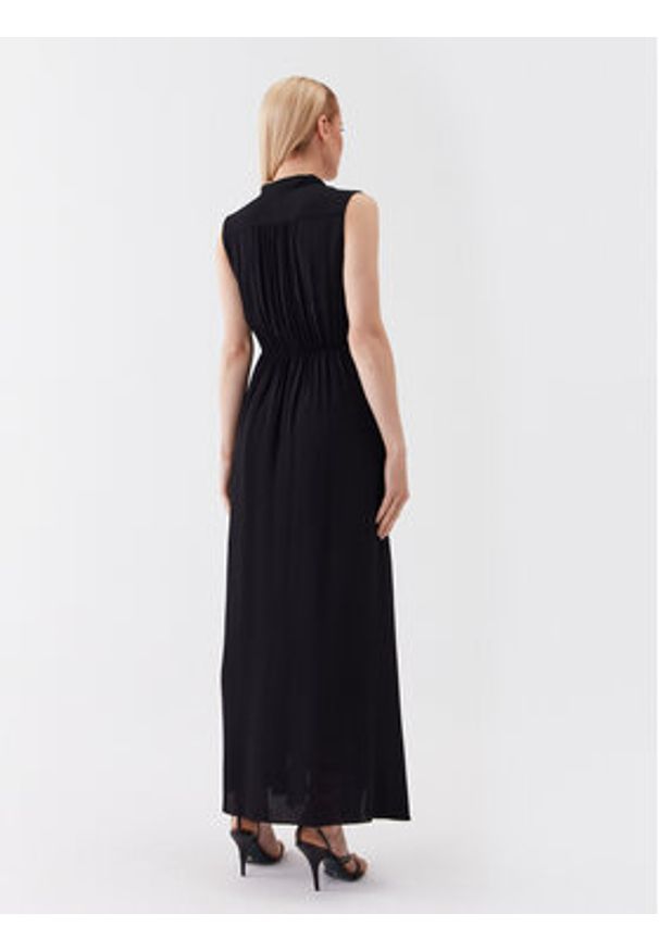 Patrizia Pepe Sukienka codzienna 2A2575/A8I1-K103 Czarny Regular Fit. Okazja: na co dzień. Kolor: czarny. Materiał: wiskoza. Typ sukienki: proste. Styl: casual