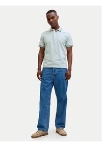 Jack & Jones Polo Paulos 12136668 Niebieski jasny Regular Fit. Typ kołnierza: polo. Kolor: niebieski. Materiał: bawełna #7