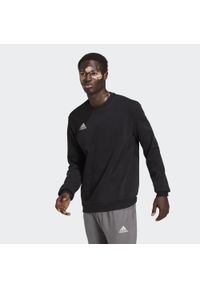 Adidas - Bluza adidas Entrada 22. Kolor: czarny. Materiał: bawełna, poliester, materiał. Sport: piłka nożna, fitness