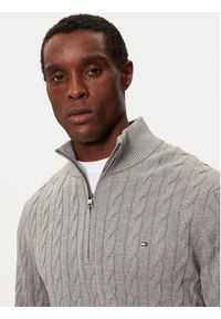 TOMMY HILFIGER - Tommy Hilfiger Sweter Classic MW0MW36532 Szary Regular Fit. Kolor: szary. Materiał: bawełna #4