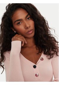 Morgan Sweter 201-MBANBI.N Różowy Slim Fit. Kolor: różowy. Materiał: wiskoza #4