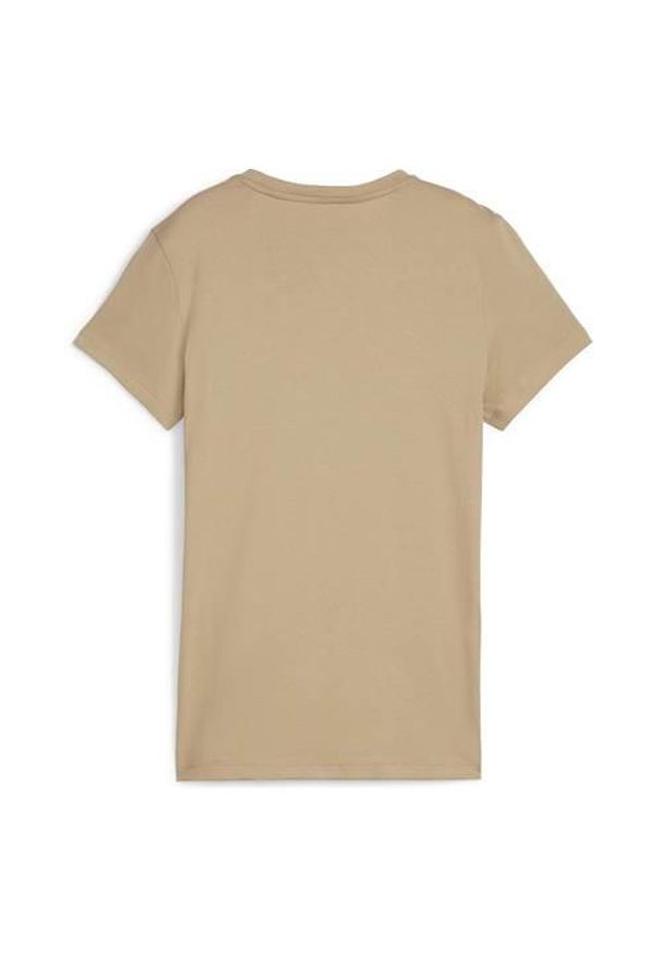 Koszulka sportowa damska Puma Ess Logo Tee. Kolor: beżowy. Długość rękawa: krótki rękaw. Długość: krótkie
