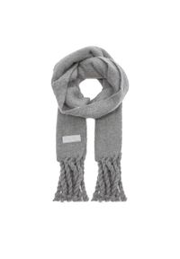 TOMMY HILFIGER - Tommy Hilfiger Szalik Tommy Twist Scarf AW0AW15530 Szary. Kolor: szary. Materiał: syntetyk