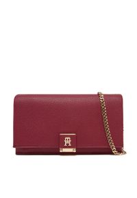 TOMMY HILFIGER - Tommy Hilfiger Torebka Th Her Flap W/Chain AW0AW17403 Czerwony. Kolor: czerwony. Materiał: skórzane