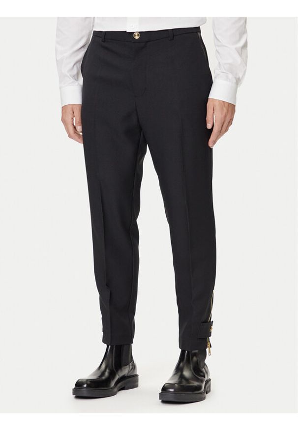 Versace Jeans Couture Spodnie materiałowe 79GAA128 N0136 Czarny Slim Fit. Kolor: czarny. Materiał: syntetyk