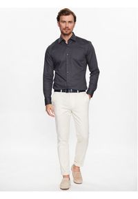 BOSS - Boss Koszula 50470583 Szary Slim Fit. Kolor: szary. Materiał: bawełna