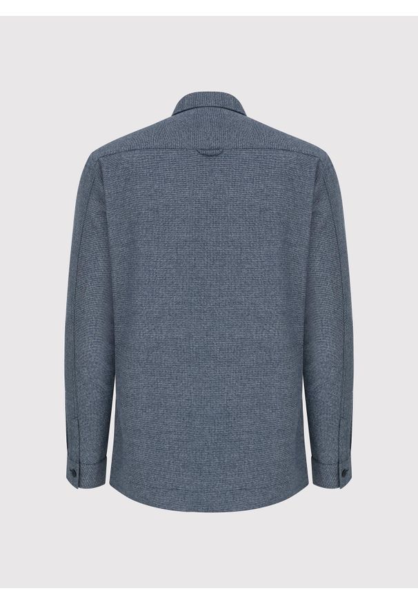 Pako Lorente - PAKO LORENTE - Granatowa koszula overshirt. Okazja: na co dzień. Kolor: niebieski. Materiał: bawełna. Długość rękawa: długi rękaw. Długość: długie. Styl: casual