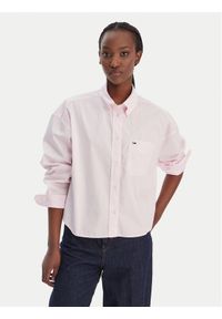 Tommy Jeans Koszula DW0DW22766 Różowy Regular Fit. Kolor: różowy. Materiał: bawełna #1