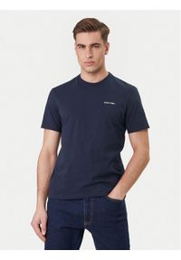 Calvin Klein T-Shirt Micro Logo LV04LC255G Granatowy Regular Fit. Kolor: niebieski. Materiał: bawełna #1
