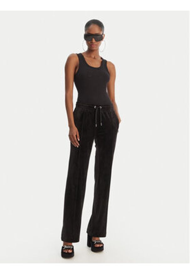 Juicy Couture Top Thin Strap JCWLV126308 Czarny Slim Fit. Kolor: czarny. Materiał: bawełna