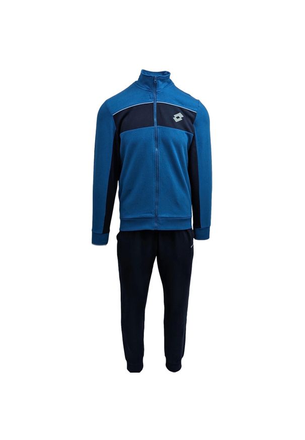 LOTTO - męskie Track suit Diadora Suit Dual VIII. Kolor: niebieski. Materiał: dresówka, materiał, poliester. Sport: fitness