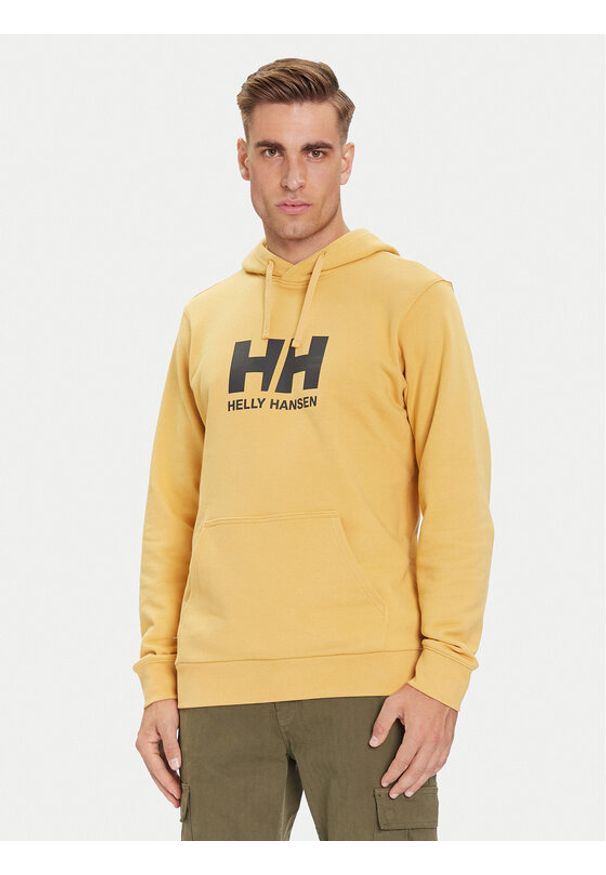 Helly Hansen Bluza HH Logo 54582 Beżowy Regular Fit. Kolor: beżowy. Materiał: bawełna