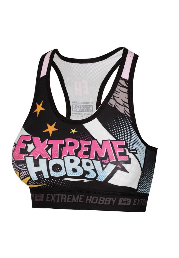 Stanik sportowy fitness siłownia MMA EXTREME HOBBY COMICS. Kolor: wielokolorowy. Materiał: poliester, elastan. Sport: fitness