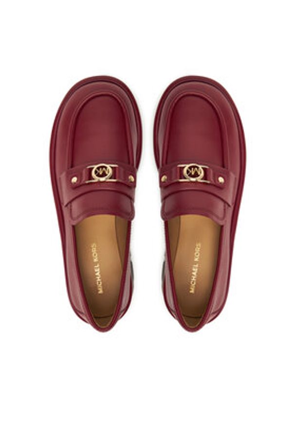 MICHAEL Michael Kors Loafersy 40T5MAFP1L Bordowy. Kolor: czerwony. Materiał: skóra