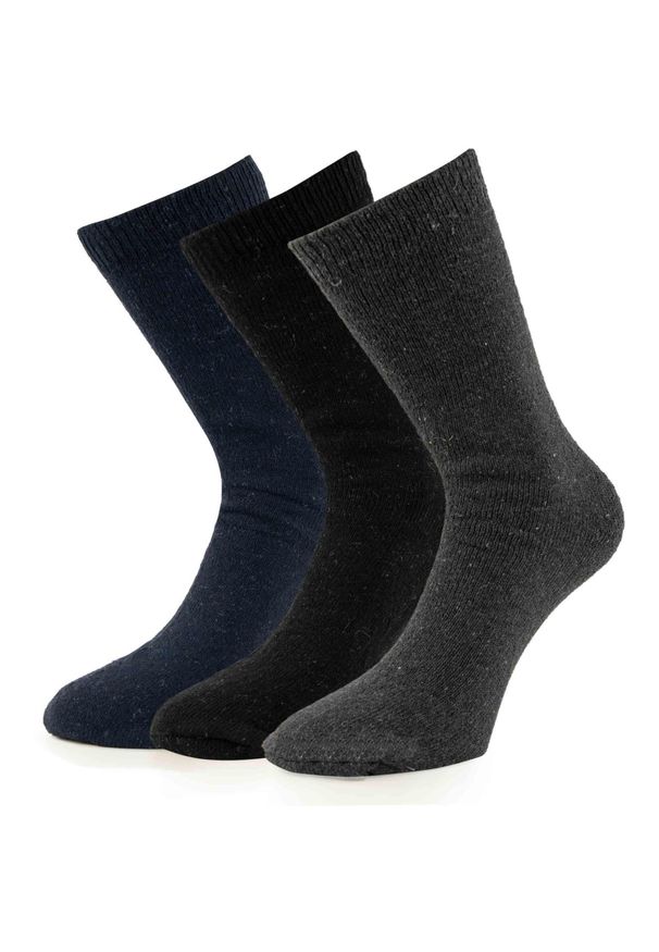 ZEAGLE - Unisex Skarpetki Termiczne 3-Pak na Zimę 39-45. Kolor: niebieski, wielokolorowy, czarny, brązowy, szary. Materiał: poliester, elastan, bawełna, akryl, nylon. Sport: turystyka piesza