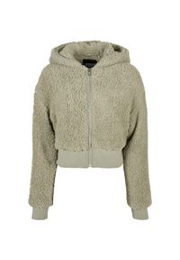 Damski krótki polar Urban Classics Oversized Sherpa. Kolor: zielony. Materiał: polar. Długość: krótkie #1