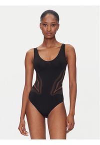 Wolford Body Thermal 77118 Czarny Slim Fit. Kolor: czarny. Materiał: syntetyk