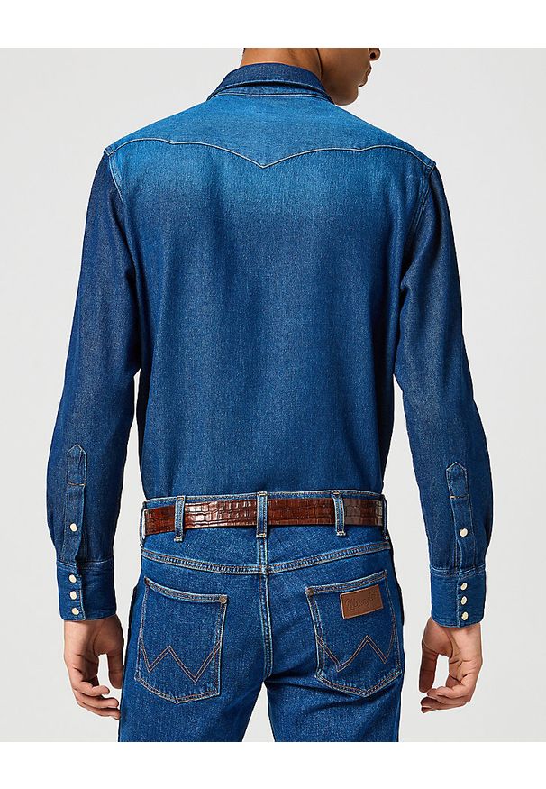 Wrangler - MĘSKI PASEK KLAMRA WRANGLER EASY BELT EMBOSSED 112358333. Wzór: paski. Styl: klasyczny