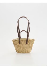 Reserved - Pleciona torebka - kremowy. Kolor: kremowy #1
