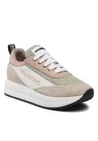 VALENTINO - Sneakersy Valentino 91190904 Military. Kolor: beżowy. Materiał: materiał #1