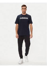 Adidas - adidas T-Shirt Essentials Single Jersey Linear Embroidered Logo T-Shirt IC9275 Niebieski Regular Fit. Kolor: niebieski. Materiał: bawełna #6