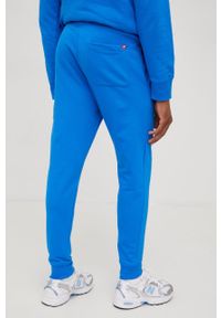 New Balance spodnie dresowe MP03558SBU męskie z nadrukiem. Kolor: niebieski. Materiał: dresówka. Wzór: nadruk #4