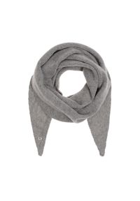 Ochnik - Szalik damski. Kolor: szary. Materiał: wełna. Wzór: aplikacja #1