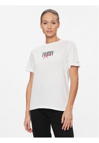 Tommy Jeans T-Shirt Essential Logo DW0DW16441 Biały Relaxed Fit. Kolor: biały. Materiał: bawełna #1