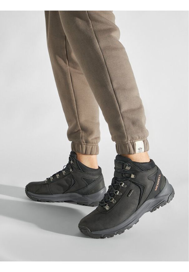 Merrell Trekkingi Erie Mis Ltr Wp J500151 Czarny. Kolor: czarny. Materiał: skóra, nubuk. Sport: turystyka piesza