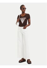 Guess Jeansy W6GB15 W1886 Kremowy Wide Leg. Kolor: kremowy #2