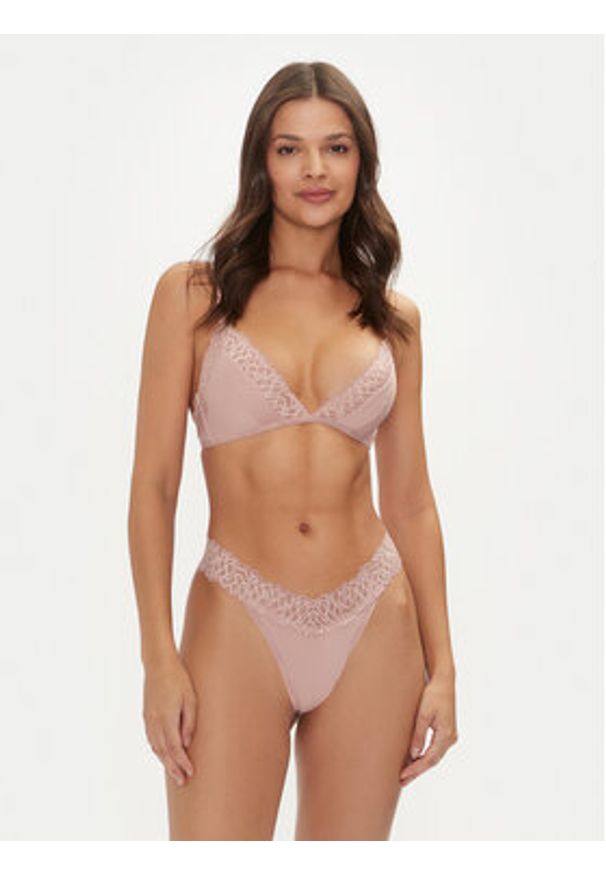 Calvin Klein Underwear Stringi 000QF7838E Różowy. Kolor: różowy. Materiał: syntetyk