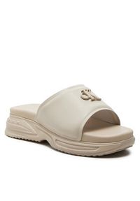 Calvin Klein Jeans Klapki Chunky Comf Slide Mtr YW0YW01506 Écru. Materiał: skóra