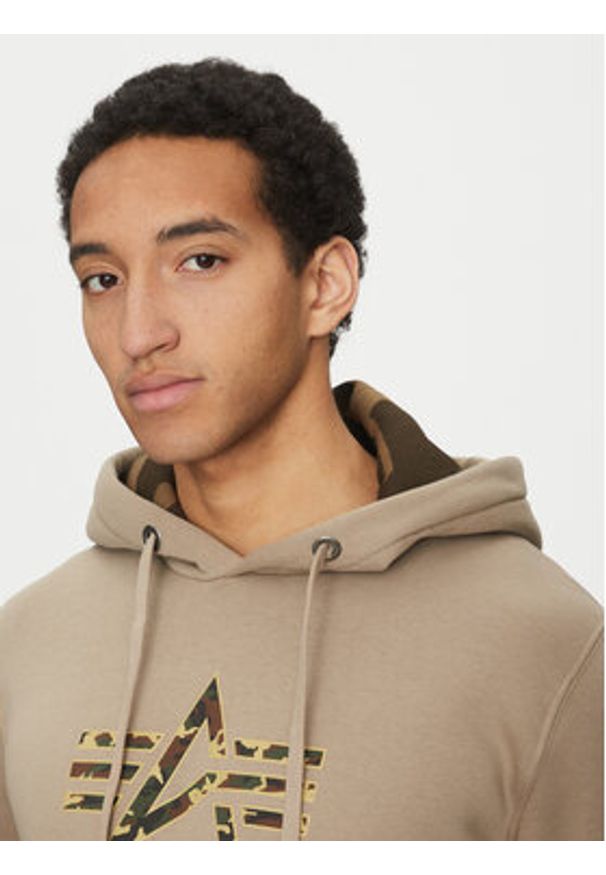 Alpha Industries Bluza Camo Tpu 146337 Beżowy Regular Fit. Kolor: beżowy. Materiał: bawełna