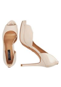 Nine West Sandały WFA2733-1A Beżowy. Kolor: beżowy. Materiał: materiał, syntetyk #4