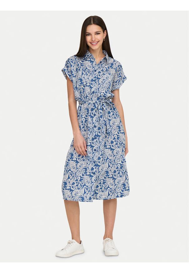 only - ONLY Sukienka koszulowa Hannover 15191953 Niebieski Regular Fit. Kolor: niebieski. Materiał: syntetyk. Typ sukienki: koszulowe