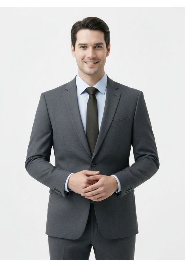 Krawat Męski - Angelo di Monti - Bardzo Ciemny Brąz, Drobna Faktura. Kolor: brązowy, beżowy, wielokolorowy. Materiał: tkanina. Styl: elegancki, wizytowy