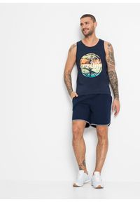 bonprix - Tank top (2 szt.). Kolor: niebieski. Wzór: nadruk. Sezon: lato #3