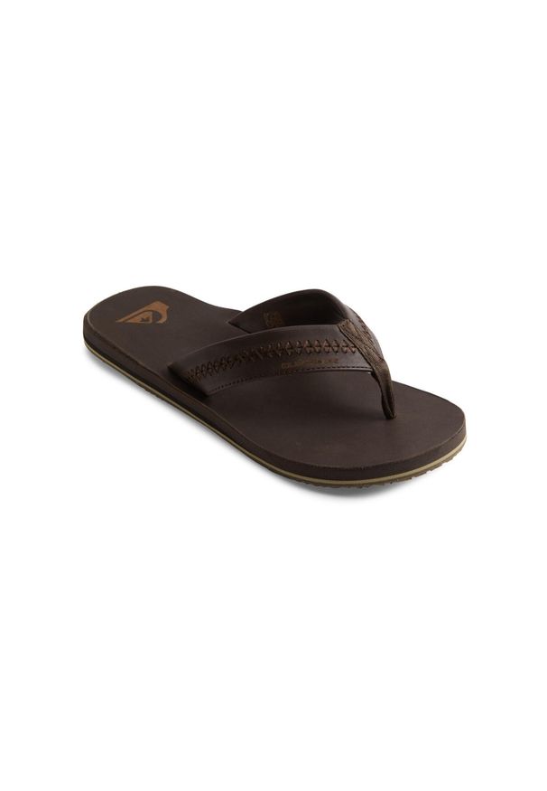 Quiksilver - Sandały dla Mężczyzn CARVER NATURAL Brązowy. Kolor: brązowy. Materiał: skóra, guma. Szerokość cholewki: normalna. Sport: pływanie