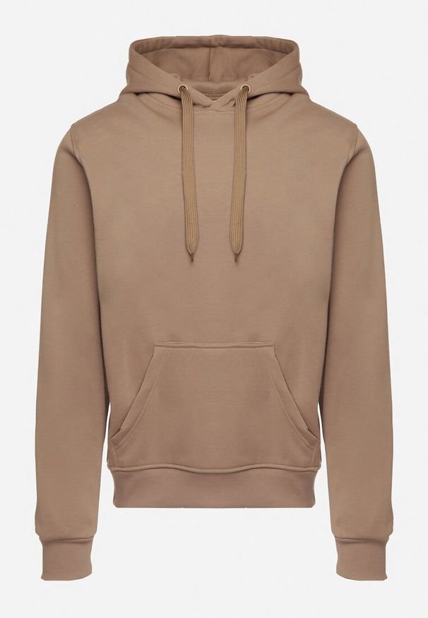 Born2be - Ciemnobeżowa Bluza Evoire. Okazja: na co dzień. Typ kołnierza: kaptur. Kolor: beżowy. Materiał: jeans. Styl: casual, klasyczny