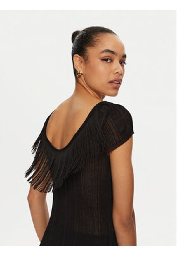 Pinko - PINKO Top 103588 A1V8 Czarny Slim Fit. Kolor: czarny. Materiał: syntetyk