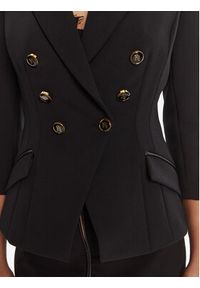 Elisabetta Franchi Marynarka GI-174-56E2 Czarny Regular Fit. Kolor: czarny. Materiał: syntetyk #3