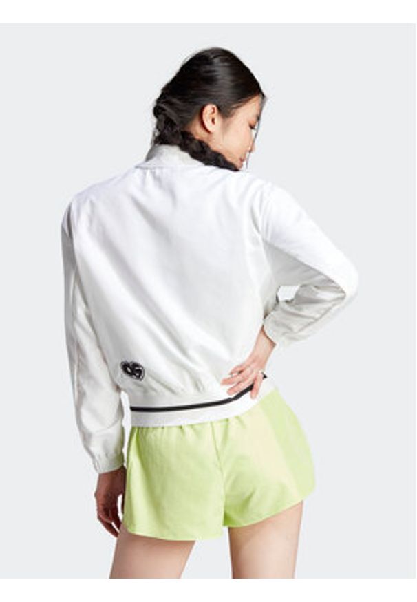 Adidas - adidas Kurtka bomber Scribble IA3137 Biały Loose Fit. Kolor: biały. Materiał: syntetyk