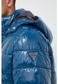 Guess kurtka męska kolor niebieski zimowa. Kolor: niebieski. Materiał: polar, materiał. Sezon: zima #4
