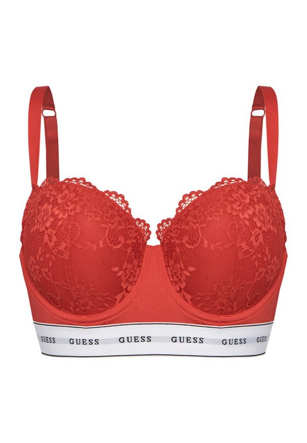 Guess Biustonosz push-up O2BC06 KBBT0 Czerwony. Kolor: czerwony. Materiał: syntetyk. Rodzaj stanika: push-up