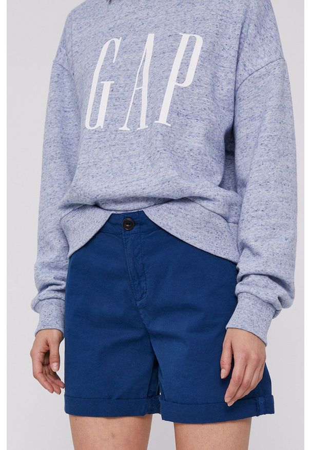 Pepe Jeans - Szorty Junie. Okazja: na co dzień. Kolor: niebieski. Materiał: tkanina. Wzór: gładki. Styl: casual