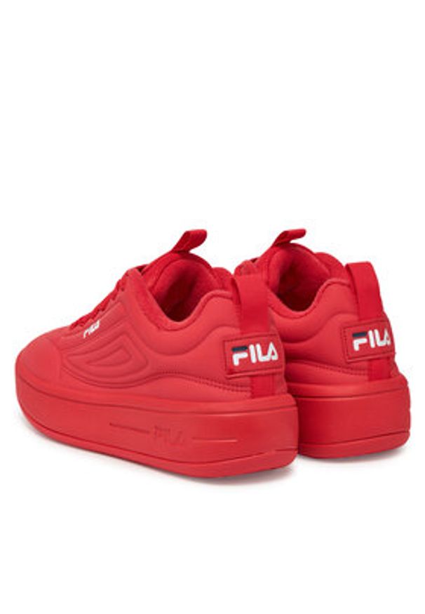 Fila Sneakersy Superbubble FFW0536 30005 Czerwony. Kolor: czerwony. Materiał: skóra