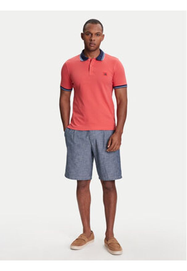 United Colors of Benetton - United Colors Of Benetton Polo 3F9HU302E Bordowy Regular Fit. Typ kołnierza: polo. Kolor: czerwony. Materiał: bawełna