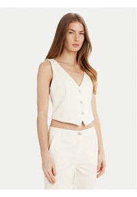 Marella Kamizelka Camper 2513911034 Biały Slim Fit. Kolor: biały. Materiał: syntetyk